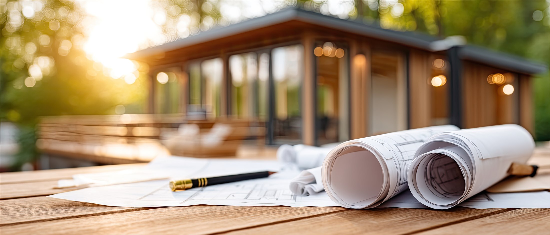 Plany architektoniczne i&nbsp;projekt domu na stole